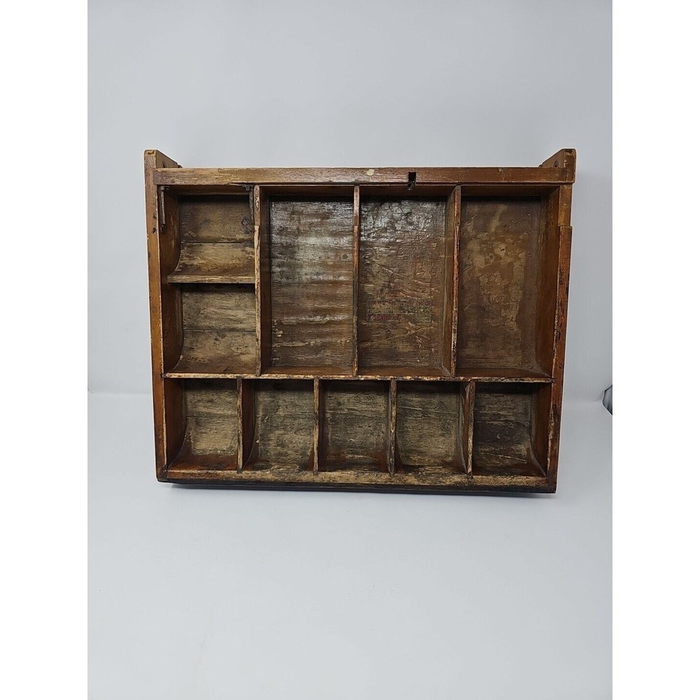 Antique National Cash Register Wood Drawer Insert Trinket Shelf Steampunk Decor